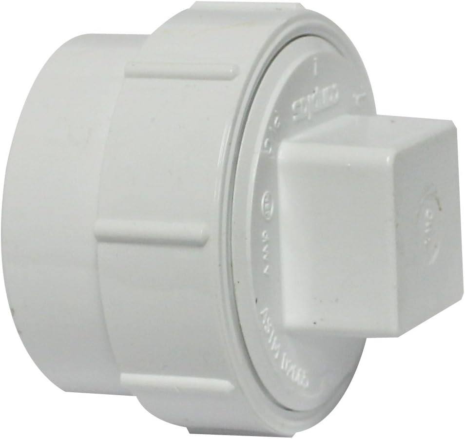 Canplas193702AS PVC Female Cleanout Adapter with Plug, 2-Inch, White