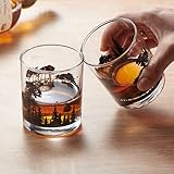 Whiskey Glasses set of 2 glasses bourbon glass Old Fashioned Glasses Barware for Scotch, Bourbon, Li