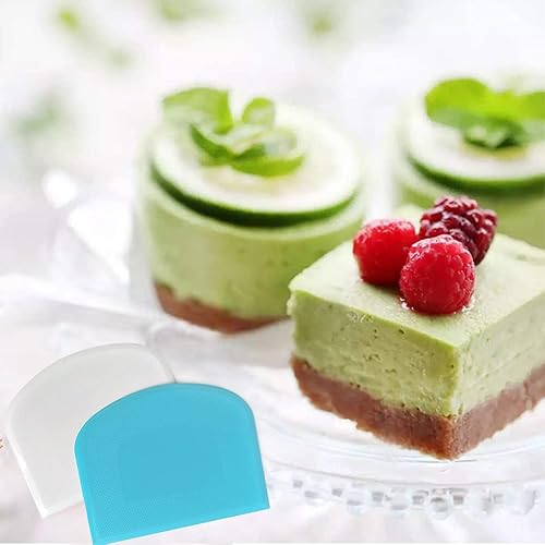 Miniatura 6 de ALLTOP Espátula de cuenco y rascador de banco, herramienta de plástico flexible multiusos para repostería, raspadores de alimentos para masa de pan,