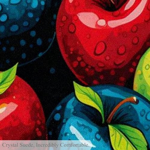 Tapis de salle de bain rond antidérapant 1m de diamètre motif fruits