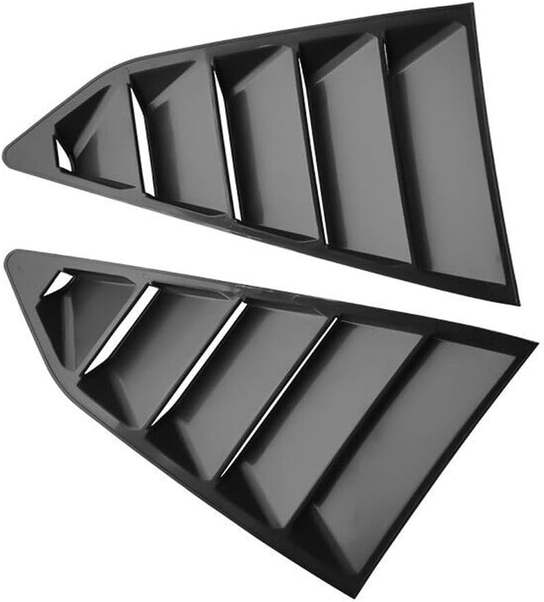 Rear Side Window Louvers Scoop Cover Gloss Black ABS Plastic Left Right for Chevy for Camaro 2016-2023 4Car-Wdl CC16V2