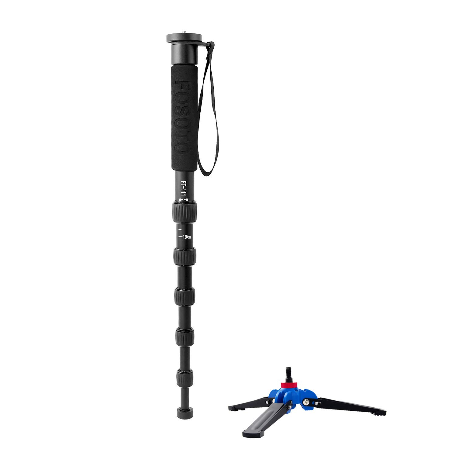 Amazon | FOSOTO FT-111一脚+M-1ベース+フォングリップ 折り畳み高40cm