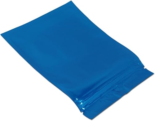 Miniatura 4 de FERENLI 100 bolsas de almacenamiento de alimentos de Mylar brillante con cierre de cremallera, bolsa hermética de papel de aluminio con ventana