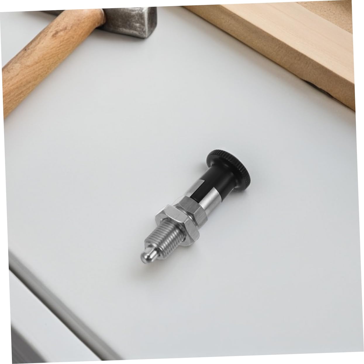 MAGICLULU 2pcs Stainless Steel Spring Plunger Latch Spring Return Plunger Antivibration Locking