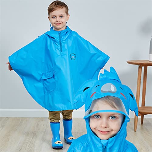 Rain Ponchos for Kids Reusable Water-Proof Hooded Rain Cloak Cape Toddler Girl Boy Breathable Children’s Raincoat3