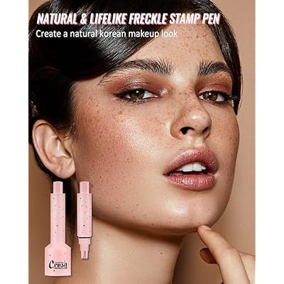 Freckle Stamp, Natural Vivid Faux Freckles Pen, Long Lasting Waterproof Quick Dry Magical Fake Freckle Stamp Pencil, Get Sun-kissed Stars Makeup in One Press, Makeup Gift for Women Girl -02 Medium