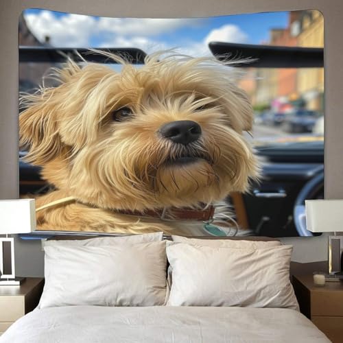 Art mural tapisserie 3D Le coqapoo grand format en tissu - 4