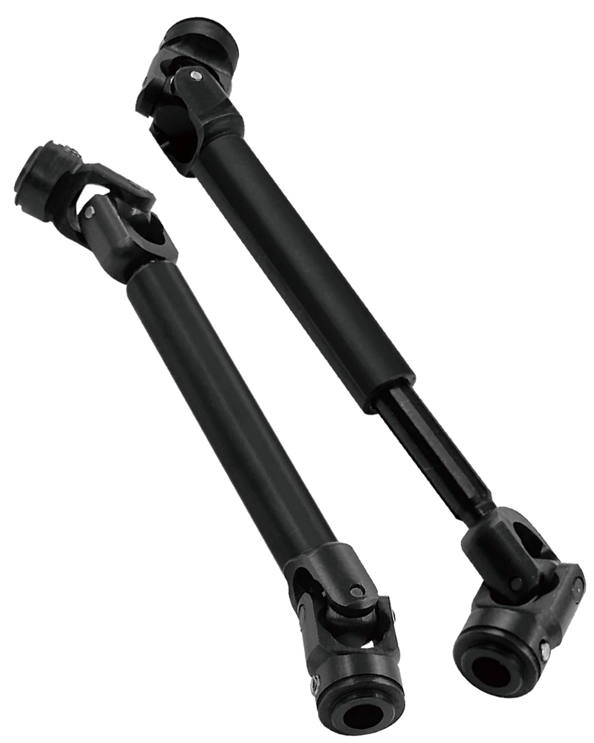 Rcarmumb Universal Driveshaft Upgrades Part for 1/10 Axial SCX10 II Redcat D90 Gen7/Pro RC4WD GEN8 SCX10 2,Harden Steel #45 2pcs RC Drive Shafts(85-122MM) Hops up,Black