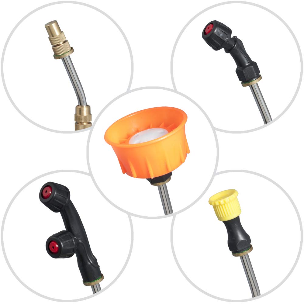 VERDELOOK Pompa a Spalla Irroratrice a Batteria al Litio 12V 8AH da 16 litri compreso di caricabatteria irrigazione giardino