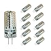 MODOAO 10 Pack G4 2W 3W 24/48 LED Corn Bulb 3014 SMD Corn Light Lamp Cool White Warm White AC 12V DC (3W,Warm White)