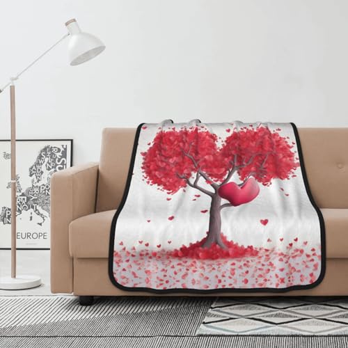 Couverture polaire lit imprimé cœurs pour vos soirées cocooning canapé - 2
