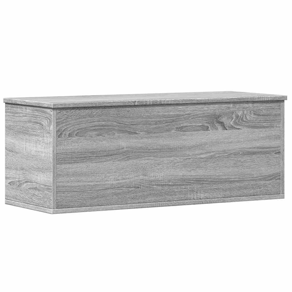 Hothingwell Aufbewahrungsbox, Sonoma, Grau, 90 x 35 x 35 cm, Holz | Großer Stauraum, Deckel mit Tür, vielseitig einsetzbar als Couchtisch