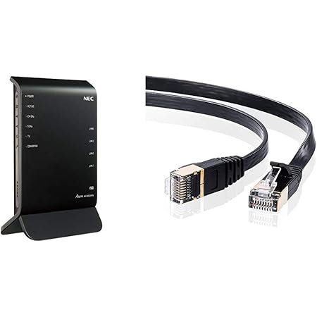 Amazon Co Jp セット買い Nec Aterm Wg1800hp4 Pa Wg1800hp4 サンワサプライ Cat7ウルトラフラット Lanケーブル 0 5m 10gbps 600mhz Rj45 ツメ折れ防止 ブラック Kb Flu7 005bk パソコン 周辺機器