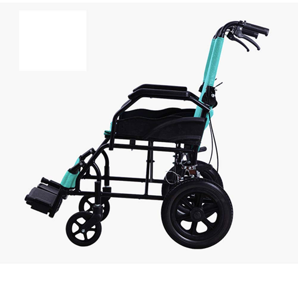 Estructura Ligera y Plegable, Silla de Ruedas de Aluminio, Silla de Ruedas Estrecha autopropulsada, Silla de Viaje portátil