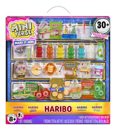 MGA's Miniverse Make It Mini Haribo Multipack - Mini Objets à Collectionner, Résine DIY, Réplique de Bonbons, Créations Assorties, Non Comestibles - pour...