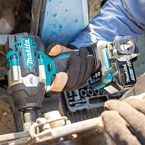 Makita Xwt18T 18V Lxt® Lithium-Ion Brushless Cordless 4-Speed Mid-Torque 1/2" Sq. Drive Impact Wrench Kit W/Detent Anvil (5.0Ah) #TOP5