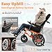CXYTX Reclining Electric Wheelchairs All Terrain Electric Wheelchair 330lbs for Adults, 13 Miles Long Range Travel 500W Foldable Power Chair for Adults, 18