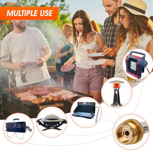 GASPOWOR Propane Hose,5FT Propane Adapter Hose,Propane Tank Adapter 1lb