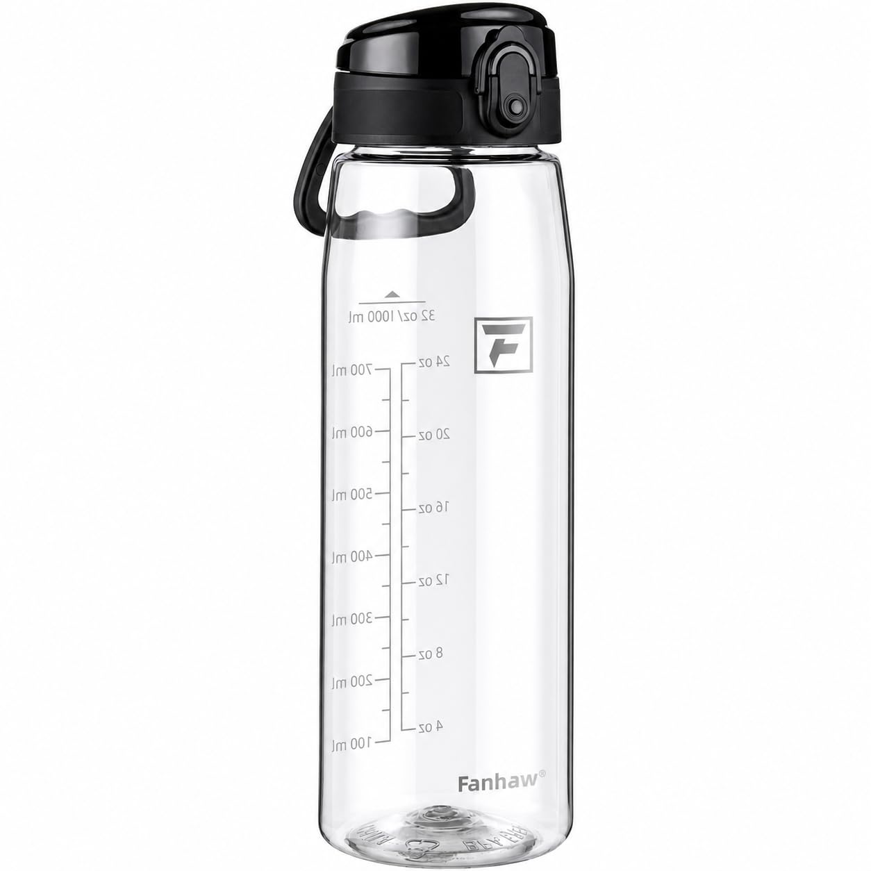 Leak-Proof Tritan Water Bottle with Chug Lid - Clear, 1 Liter