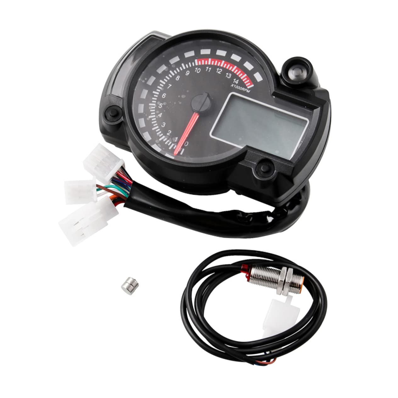 Motorcycle Gauge Digital Speedometer Odometer Tachometer LCD Display for Gear Indicator