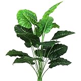 Artificial Palm Plants Banana Leaves Faux Turtle Leaf 28 Inch Fake Tropical Large Bird of Paradise...