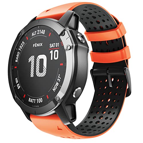 Bande de silicone Fenix 5X Plus 26mm de remplacement couleur agate - 3