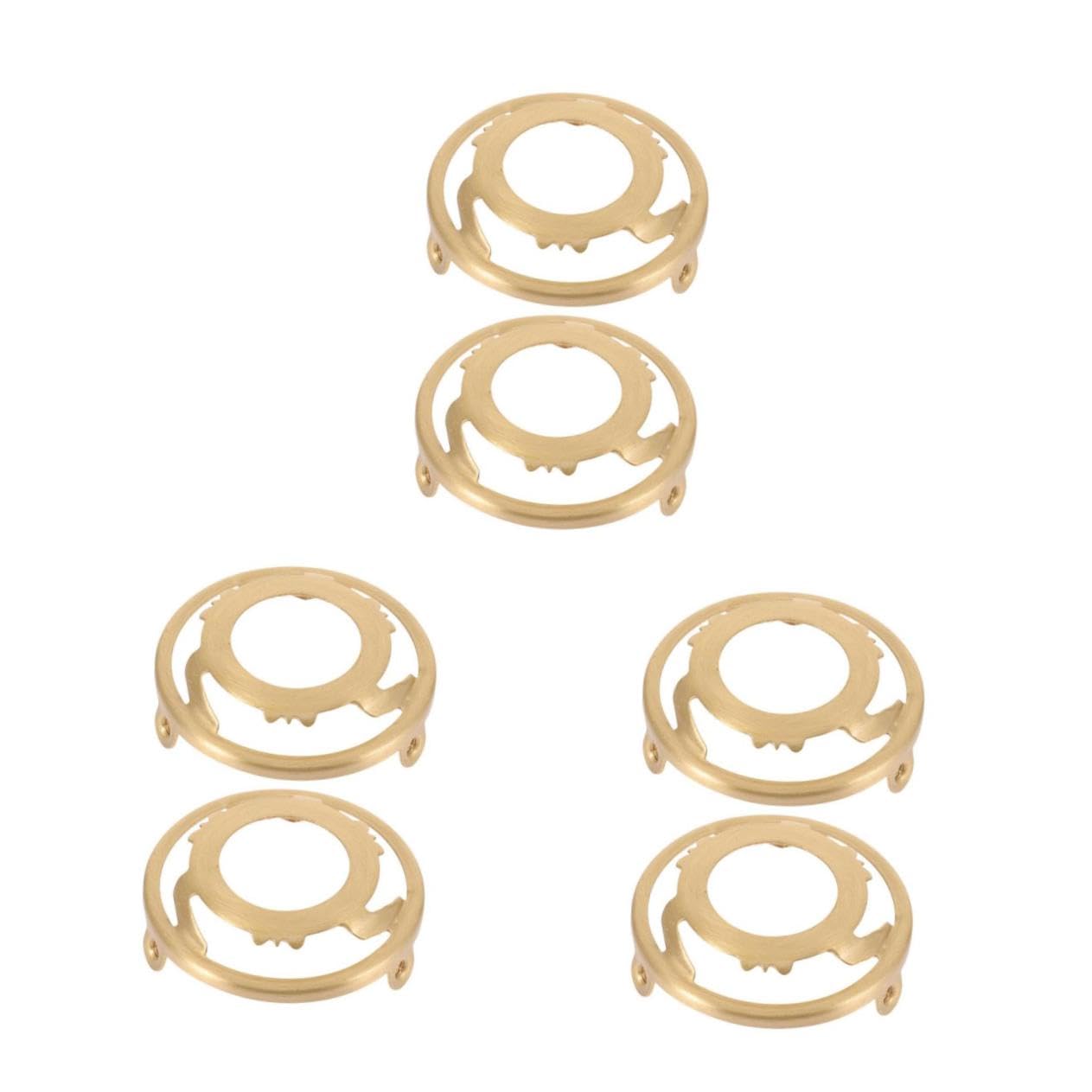6 Pièces Anneau de Fixation en Cuivre pour Douille E14 - Bague pour Abat-jour en Verre avec Support Triangulaire, Collier de Remplacement Stable pour Luminaire