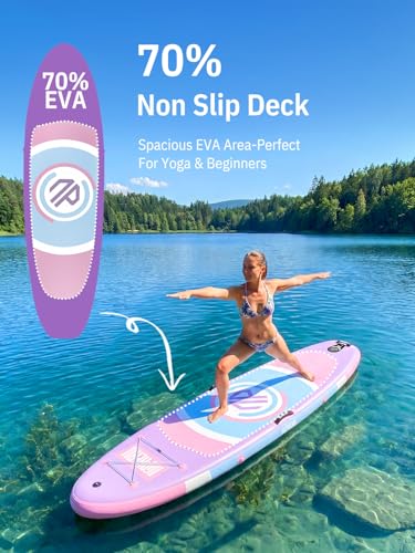 Image of Niphean（Ultra-Light） Inflatable Paddle Board with StabilTrac Fin and Durable SUP Accessories, 10' Stand Up Paddle Boards for Adults & Youth, Versatile Yoga Paddle Board, Gift Ideas