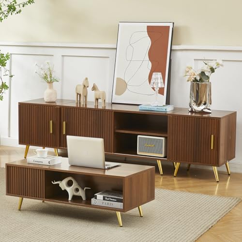 COSVALVE TV Stand and Coffee Table Set of 2, 70