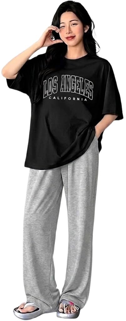 diaz Women Co-ord Set for Girls | Stylish Two Piece Dress with Oversize Tshirt & High Waist Jogger|Trendy Cotton Blend Track Suit Set for Women | Casual/Travel & Lounge Wear Outfits-picture-2