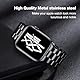 QAZNZ Metall Kompatibel mit Apple Watch Armband 46mm 45mm 44mm 49mm 42mm(Series 3 2 1), Herren Edelstahl iWatch Bands für Apple Watch Ultra 2/Ultra SE, iwatch Series 10 9 8 7 6 5 4 3 2 1(Schwarz)