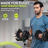 Gallant 20kg Adjustable Dumbbells Set, 2 in 1 Dumbells and Barbell Hand Free Weights Set Strength Training Lifting Body Building, Fitness Exercise Equipment For Home Gym, Ideal Men Women Black - Image 6