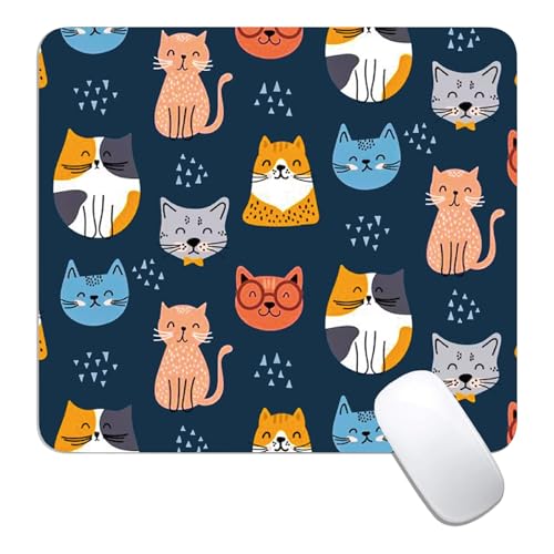 Colorful Cat Mouse Pad Cat Lover Gift Cat Owner Gift (Colorful cat Mouse pad)