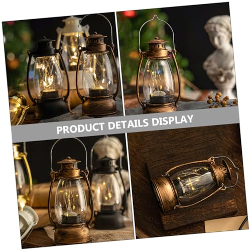 2 lámparas de queroseno de plástico retro para mesa de salón 3