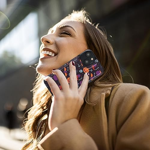 Image of HAOPINSH for iPhone 13 /14 Wallet Case with Card Holder, Halloween Pumpkin Pattern Back Flip Case PU Leather Kickstand Card Slots Case for Women Girls, Double Magnetic Clasp Shockproof Cover 6.1 inch