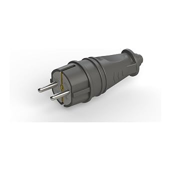 قابس ذكر مؤرض بالمطاط Nead 4001 | 16A 220-230V | 2P+Soil | قابس صناعي متين | الإنتاج المحلي