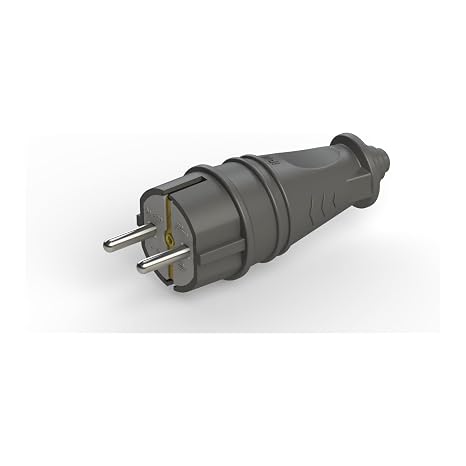قابس ذكر مؤرض بالمطاط Nead 4001 | 16A 220-230V | 2P+Soil | قابس صناعي متين | الإنتاج المحلي