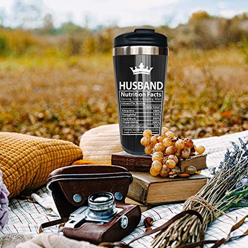 Cvroy Husband Gift Ideas Tumbler - I Love You Gifts For Him - Couple Wedding Anniversary Romantic Gifts For Husband - To My Husband Birthday Gifts From Wife For Father's Day, Funny Coffee Cup 15Oz 1Pc #TOP7