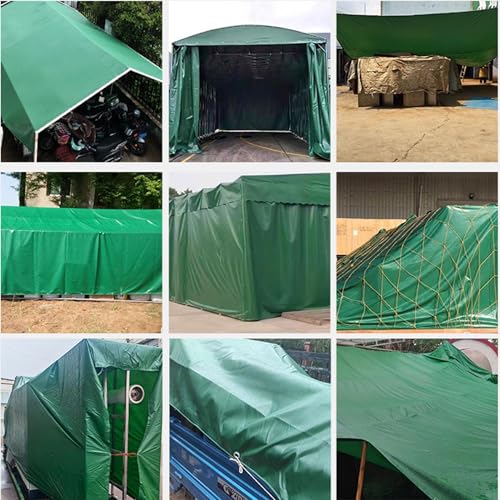 Lona impermeable exterior para evitar lluvia cubiertas de PVC blanco con cuerda 7