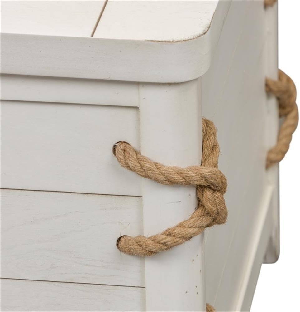 Liberty Furniture Industries Dockside II Storage Trunk, W38 x D22 x H20, White