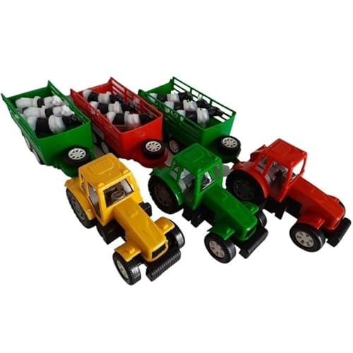 CAMINHÃO BRINQUEDO E TRATOR COM BOIS MINI BOIADEIRO INFANTIL CRIANÇA