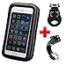 Produktbild ICOOM Handyhalterung wasserdicht universal mit ZWEIFACHER Befestigung Motorrad- und Fahrradlenker Radsport mit wasserfestem Etui für GPS, Apple, Android, Smartphone (L, Noir) (V1-L, Noir)