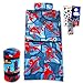 スパイダーマン寝袋セット - ソフトなスーパーヒーローの寝袋と枕プラスステッカー付き 子供/男の子用 | スパイダーマン寝袋 27インチ x 55インチ