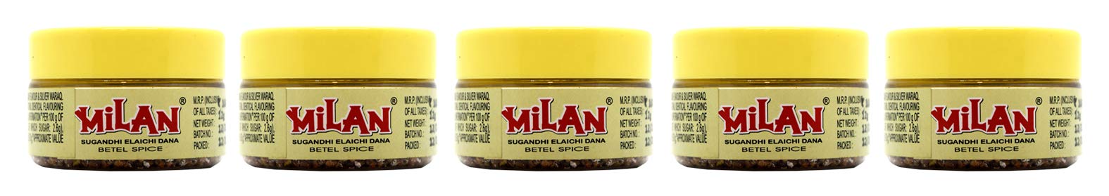 Milan Sugandhi Elaichi Dana - 5 Containers | Betel spice | Minty fresh | Coated with silver waraq | Flavoured cardamom | Elaichi mukhwas | Mouth freshener | (B07NQJR7LY) Amazon Price History, Amazon Price Tracker