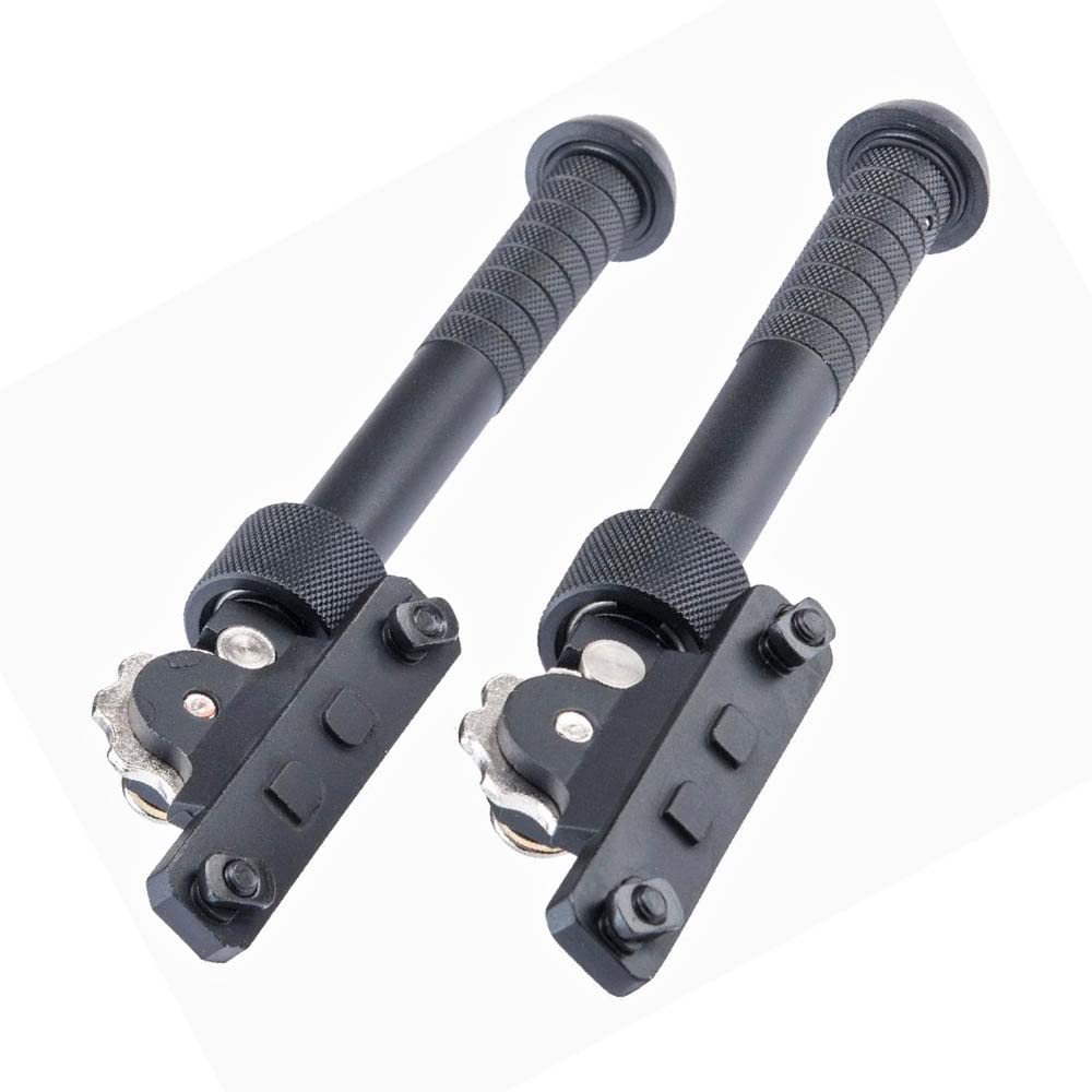 Tactical MLOK Zweibein 6,5 bis 9 Zoll Verstellbares Klapp-Zweibein für Outdoor-Jagd und Schießen Befestigung an M-Schiene (Schwarz)