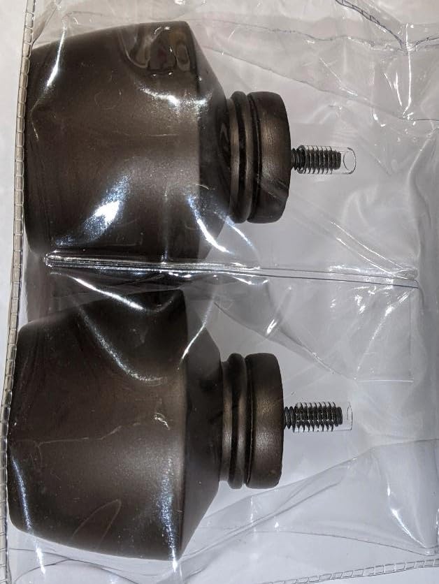 ENVOGUE Cambria Premier Complete Finials for Curtain Rods, Tie Backs, Drapes and Window Treatments Lantern 2 Knob Finial in Antique Bronze Set of 2