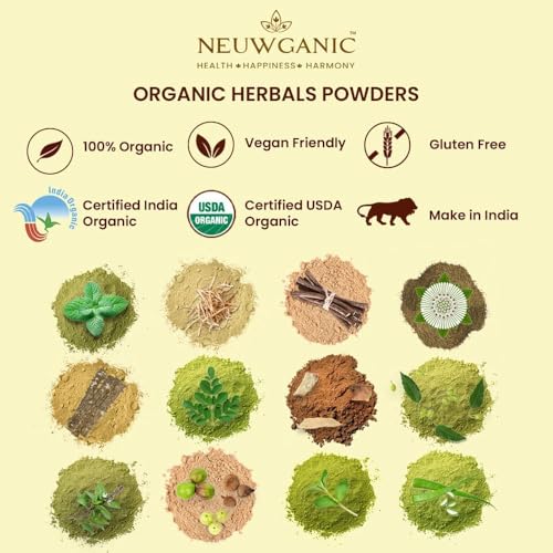 Image of Neuwganic - Organic Mint Leaf Powder - Pudina Powder - India Organic and Usda Certified - Ideal for Cooking, Seasoning & Cosmetics Use - 200 Gm Pack of 2