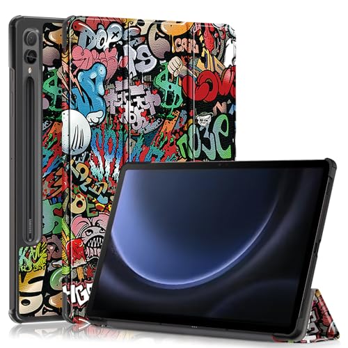 QJONSIU Funda Compatible con Samsung Galaxy Tab S10 Ultra, [Función de Soporte] Smart Cover Ultrafina, Funda Protectora de PU y PC Antiarañazos, para Samsung Galaxy Tab S10 Ultra 4