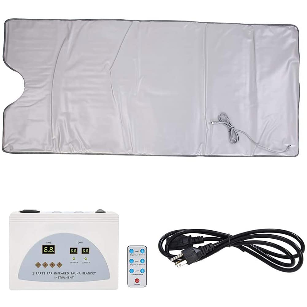 Máquina Adelgazamiento Masajeador, Manta Sauna Infrarrojo FIR 2 Zonas Digital (FIR) Manta Sauna Pérdida Peso SPA Detox Máquina Adelgazamiento Fatiga Eliminar Manta Belleza