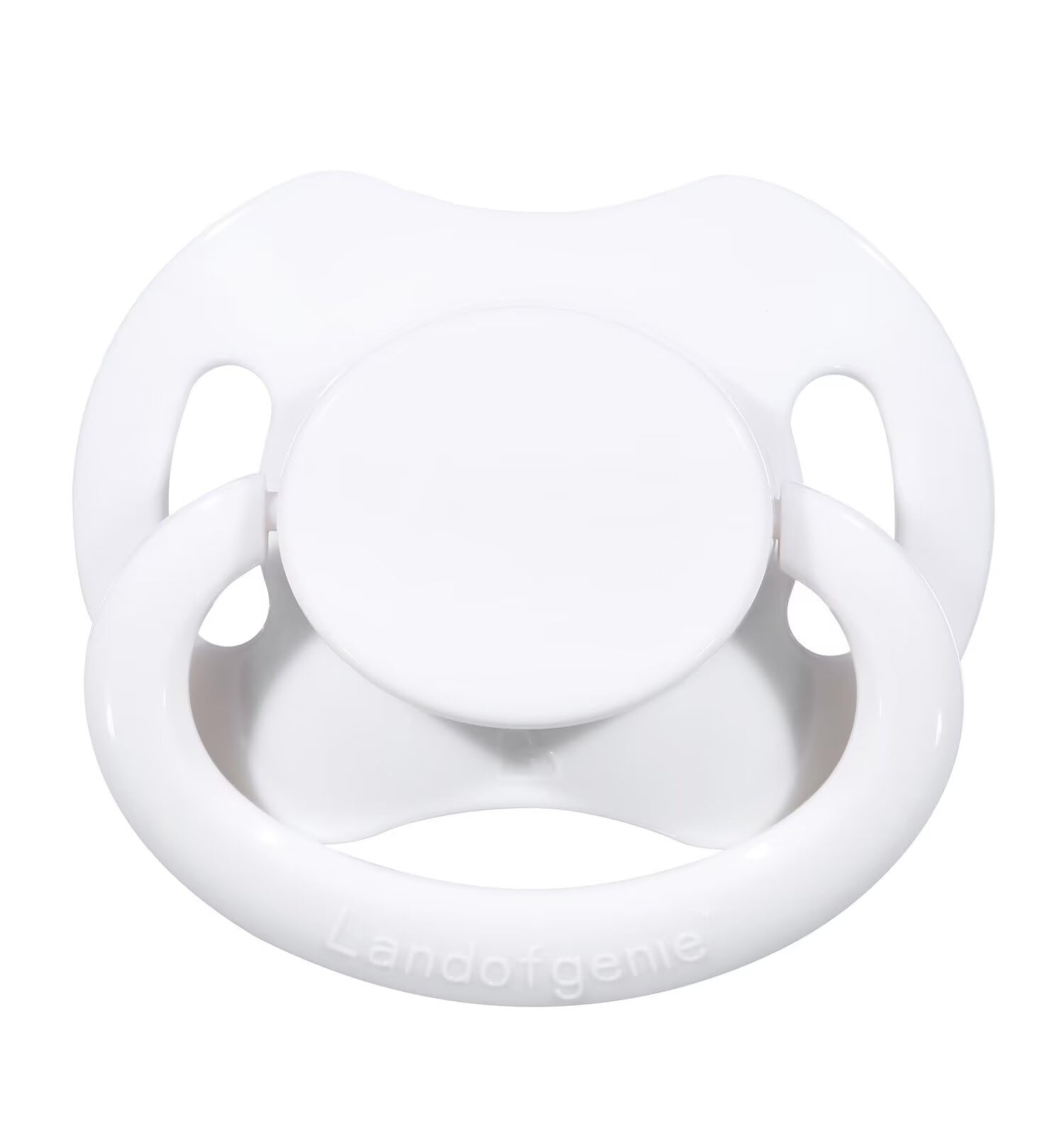 Landofgenie Adult Pacifier - Large Suction Shield for Comfort and Security, Bone-Shaped, White